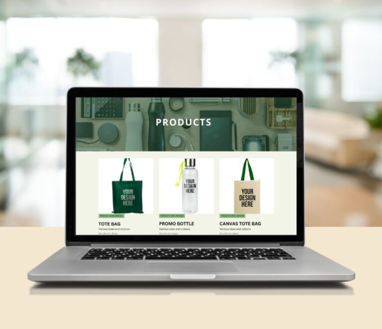 Custom branded e-commerce portal by 3tree Marketing for corporate merchandise and employee stores