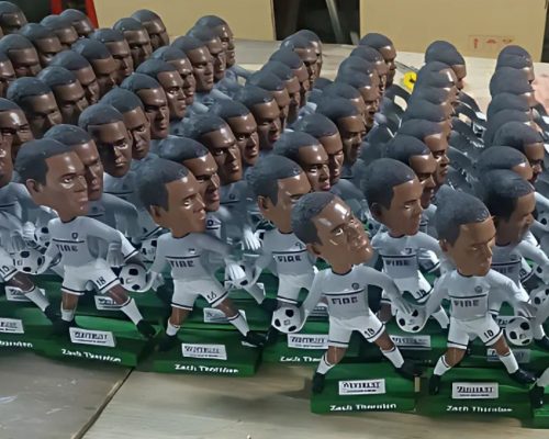 Chicago Fire Bobbleheads Licensed promotional bobbleheads by 3tree Marketing for Chicago Fire Soccer, created through official brand partnerships